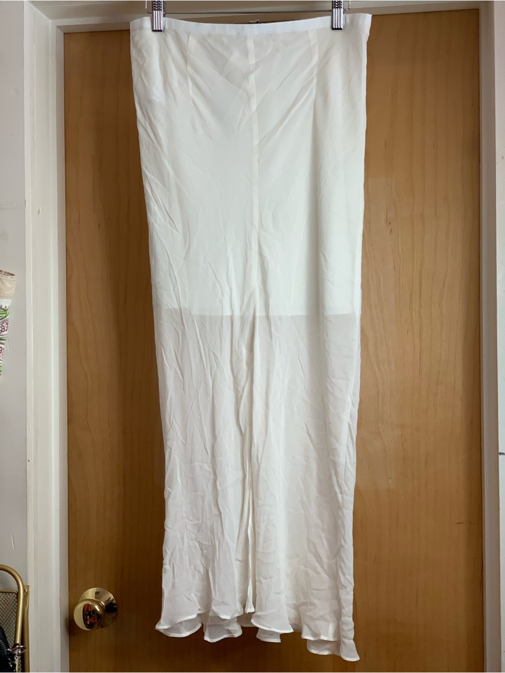 J.Crew Off-white Sheer Elastic Waist Maxi Skirt. Size-Small Resort Chic - Picture 4 of 4
